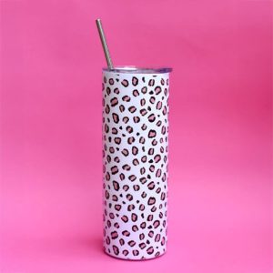 כוס תרמית עם קש מנומר